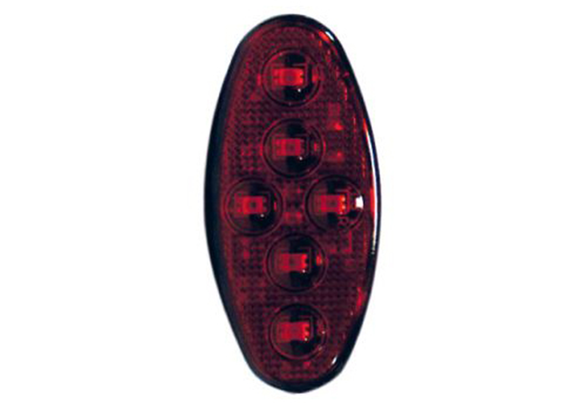 Ovale rote LED-Stroboskopleuchte